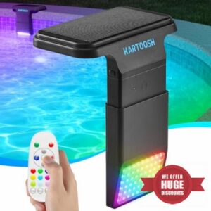 KARTOOSH Solar Pool Lights for Inground Pool - Upgraded Extendable Wireless Underwater LED Lights