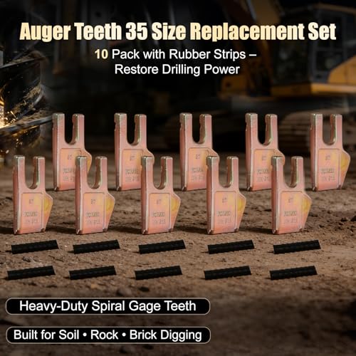 10 Pack Spiral Gage Tooth with Rubber Strips
