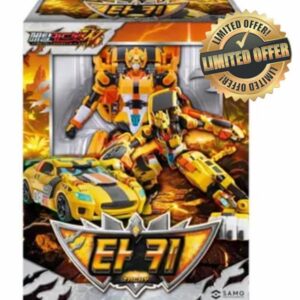 Metal Cardbot W Tachy Yellow Cheetah Sports Car Transforming Robot Car Toy