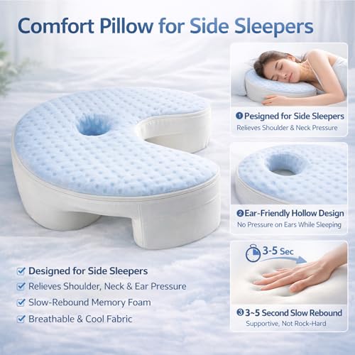 Premium Memory Foam Side Sleeper Pillow for Side Sleepers