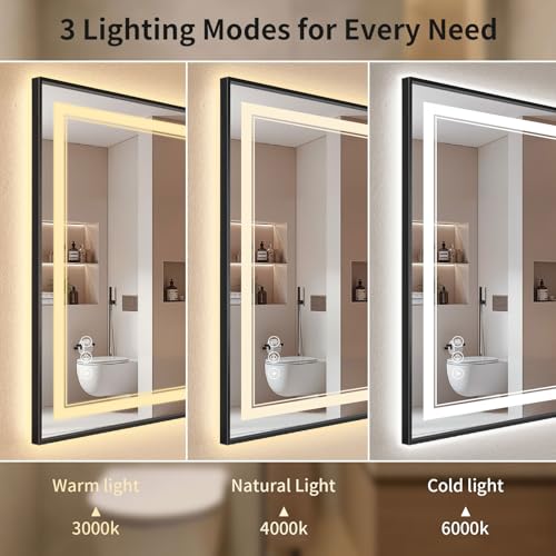 LED Mirror for Bathroom with Premium Full Aluminum Frame
