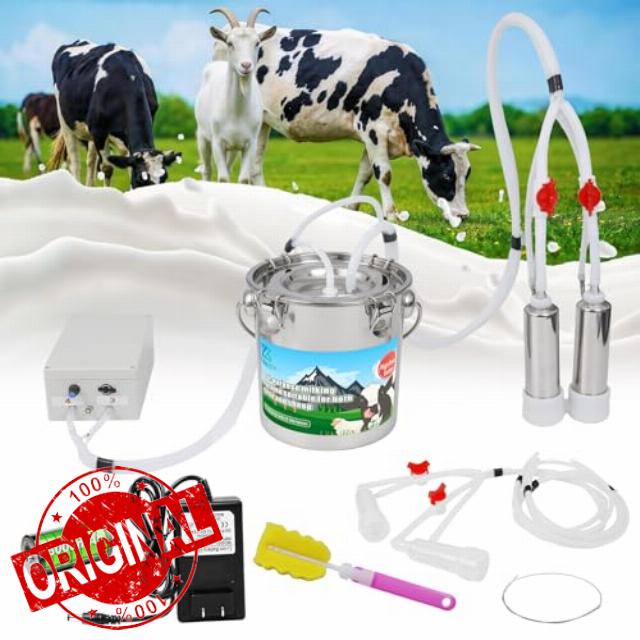 2-in-1 Upgrade 1.3Gal/5L Milking Machine for Cows and Goats
