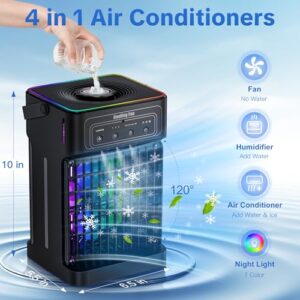 2026 Upgraded 4-IN-1 Quiet Portable AC Unit with Remote