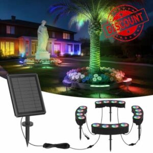 Upgraded Solar Tree Lights Outdoor RGBW Color Changing
