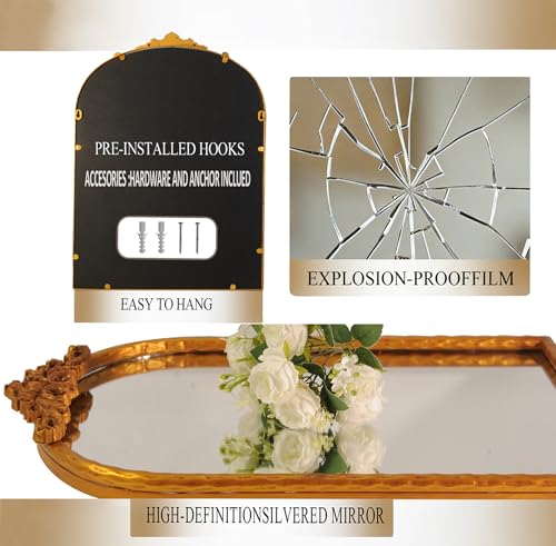 Large Arched Wall Mirror for Home Deco