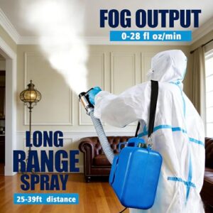 8L/2.1Gal 1200W Portable Cold Mist Atomizer with Adjustable Flow Rate