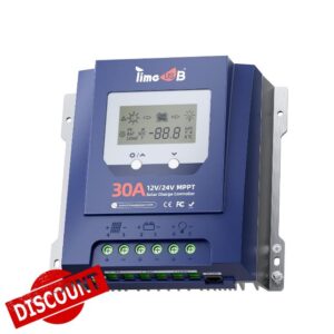Timeusb 30 Amp MPPT 12V/24V/Auto DC Input Solar Charge Controller