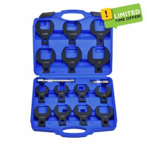 LainKeen 16pcs Jumbo Crowfoot Wrench Set