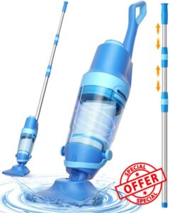 Cordless Pool Vacuum for Inground & Above Ground Pools: 23.8 GPM Powerful Stable Suction