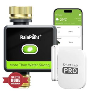 RAINPOINT WiFi Water Hose Timer with Brass Inlet&Outlet