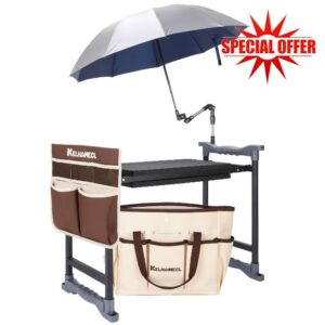 Garden Kneeler and Seat with Umbrella