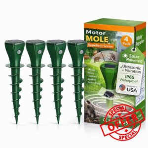 Solar Powered Mole Repellent Stakes