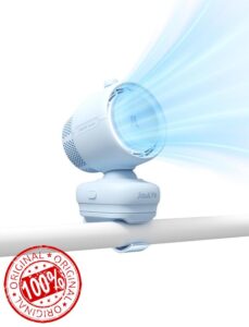 JISULIFE Clip On Stroller Fan 2026-Baby Cool Helper: Smart 120° Auto Oscillation with 100 Speeds