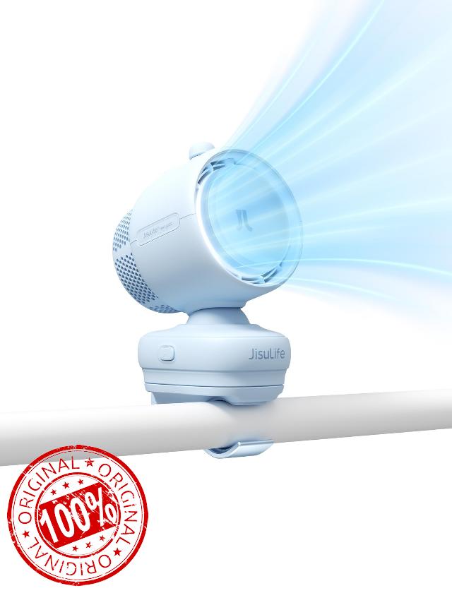JISULIFE Clip On Stroller Fan 2026-Baby Cool Helper: Smart 120° Auto Oscillation with 100 Speeds