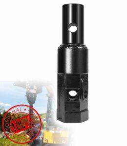Heavy Duty Auger Adapter 2" Female Hex to 2-9/16" Male Round for Augers