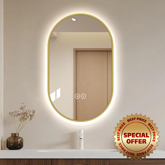 LAIYA 24V Full-Power Oval LED Bathroom Vanity Mirror