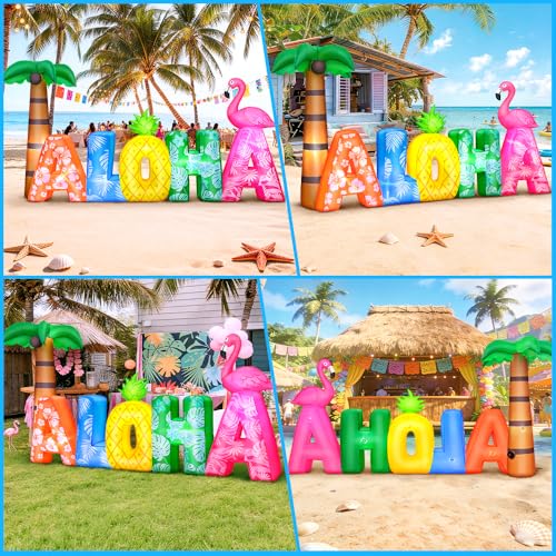 Summer Inflatables Outdoor Decorations for Luau Tiki Bar Beach Pool Patio