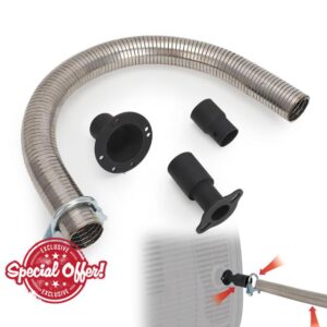 Generator Exhaust Extension Kit Generator Silencer Kit with 3 Universal Adapters 2 feet Compatible with Portable Generators