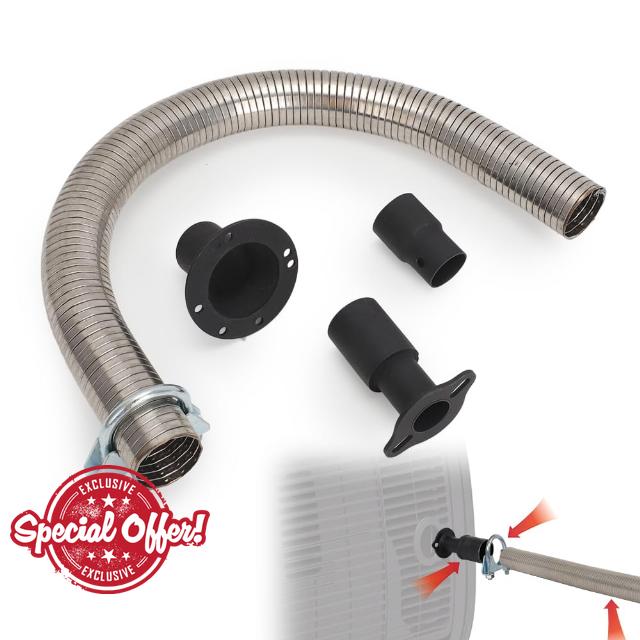Generator Exhaust Extension Kit Generator Silencer Kit with 3 Universal Adapters 2 feet Compatible with Portable Generators