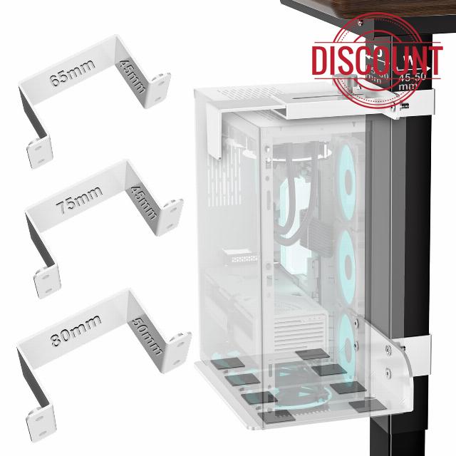 Under Desk PC Mount - No Drilling 40 lb Capacity
