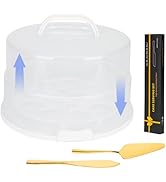 12 Inch Cake Carrier with Lid and Handle – Heavy-Duty Cake Container for Baking Events & Outdoor ...