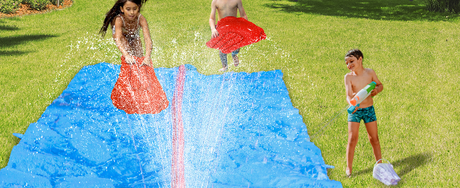 slip and water slide