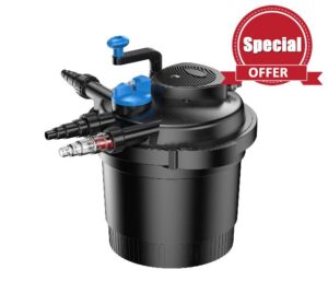 SunSun CPF Pressure Pond Filter with UV Clarifier for Koi Ponds & Water Gardens – CPF-6000