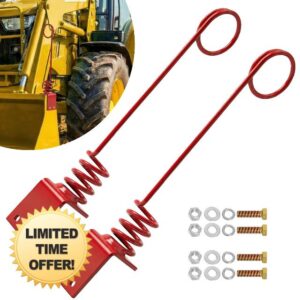 2PCS Tractor Hydraulic Hose Hanger - 0.3" Thick Plate (8cm) Red Hose Holder Clamp