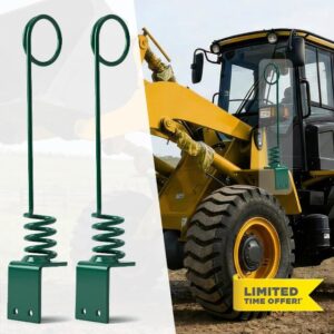 2PCS Tractor Hydraulic Hose Hanger - 0.3" Thick Plate (8cm) Green Hose Holder Clamp