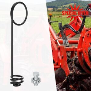 Pushglossy 1 Pcs 18 Inch Bolt on Hose Hanger Hydraulic Hose Hanger with Bolts with Wider Diameter for Tractors Heavy Duty Iron Bracket Attachments Prevent from Damaging the Hoses