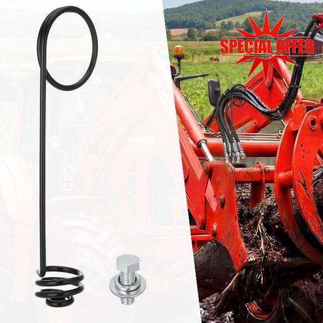Pushglossy 1 Pcs 18 Inch Bolt on Hose Hanger Hydraulic Hose Hanger with Bolts with Wider Diameter for Tractors Heavy Duty Iron Bracket Attachments Prevent from Damaging the Hoses