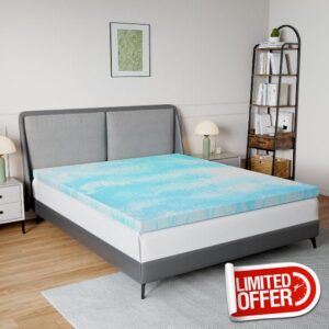 Novilla Mattress Topper King Size - 3 Inch Cooling Memory Foam Mattress Topper