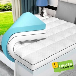 Dual Layer 4 Inch Memory Foam Mattress Topper King Size