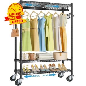 VIPEK R3X Expandable Clothes Rack with Lockable Wheels