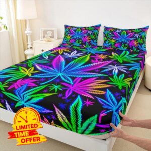 Marijuana Leaf Fitted Sheet