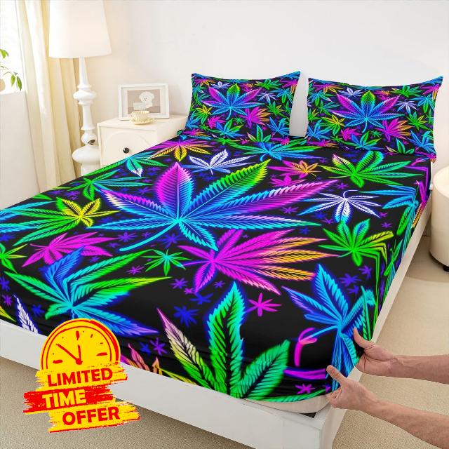 Marijuana Leaf Fitted Sheet