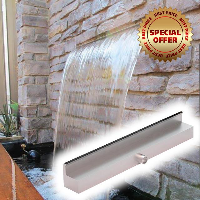 Professional Stainless Steel Waterfall Spillway - Sheer Descent Connector for Ponds