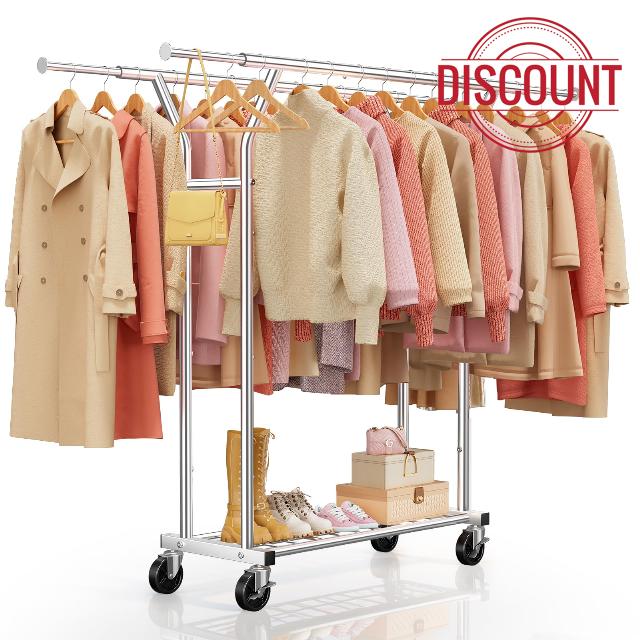 Heavy Duty Clothes Rack - Load 620 LBS