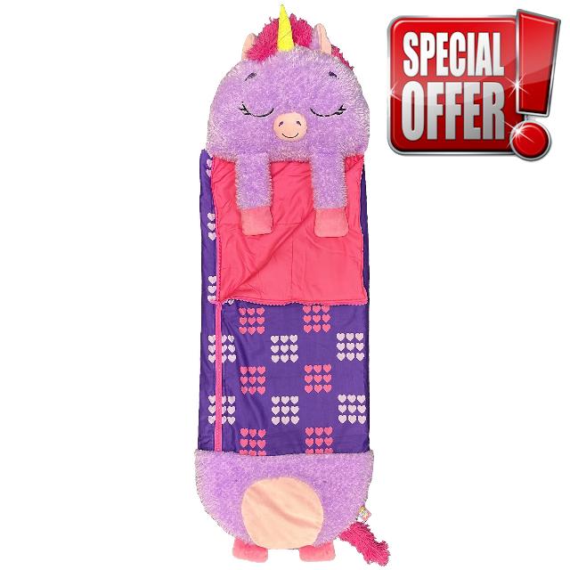 Happy Nappers: S4 Pillow & Sleepy Sack: Large - Zaza the Unicorn - 66 x 30
