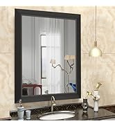 SMIROR Irregular Backlit Bathroom Mirror with Lights 40 x 24, Asymmetrical Cloud Led Lighted Vani...
