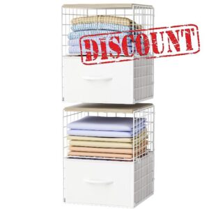2 Pack Stackable Storage Drawers