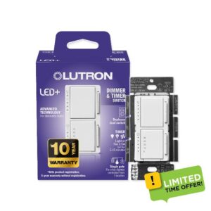 Lutron Maestro LED+ Dual Dimmer and Timer Switch