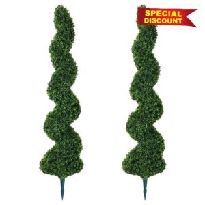 VeriNatural Artificial Spiral Topiary Tree with Spike