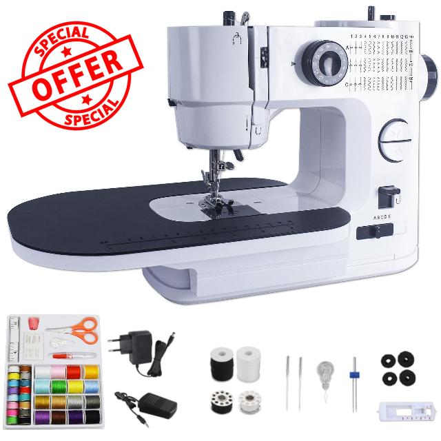 Sewing Machine with Double Needle & Extension Table