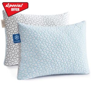 Alkyonos Cooling Pillow for Sleeping：Adjustable Shredded Memory Foam Bed Pillow