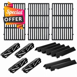 Genesis II E-410 Grill Parts Replacement for Weber Genesis II 400 Series II S-435 II LX E-410 II E-415 II SE410 GS4 66797 Flavorizer Bars 66097 Grates 66041 Heat Deflector Genesis 2 E-410 Grill Parts