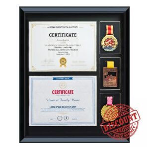16.93X20.87 Solid Wood Double Diploma Display Frame
