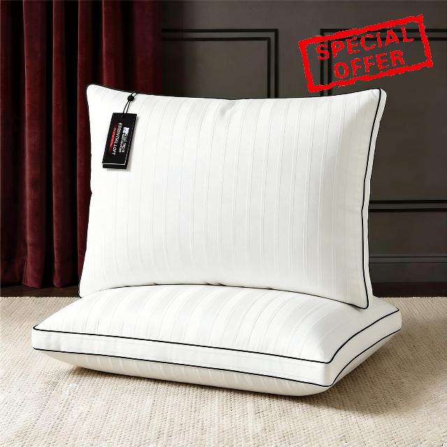 Blue Ridge Home Fashions Luxury Hotel Collection Bed Pillows King Size Set of 2