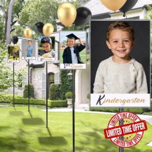 2026 Graduation Decorations– K–12 Photo Display Yard Signs with Stakes