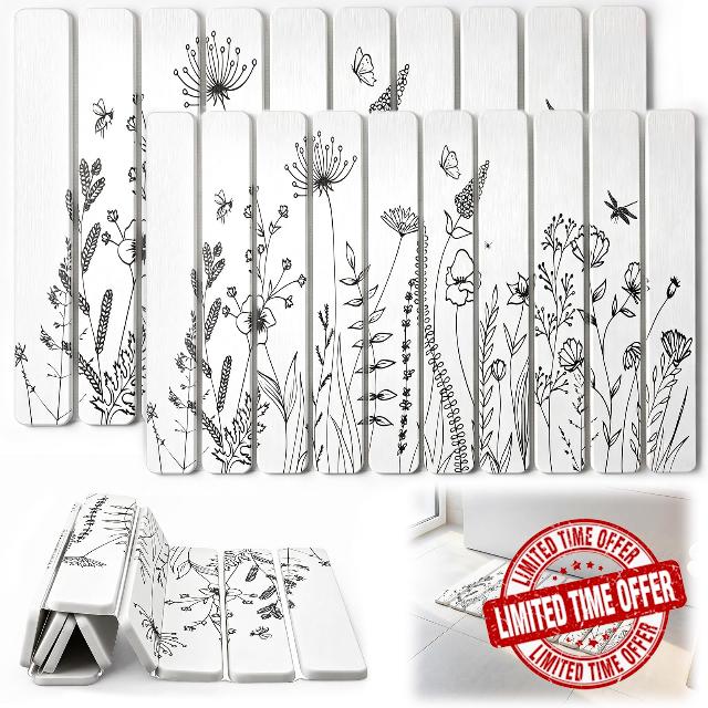 2 Pcs Foldable Bath Mat Absorbent Diatomaceous Earth Large Mats for Bathroom